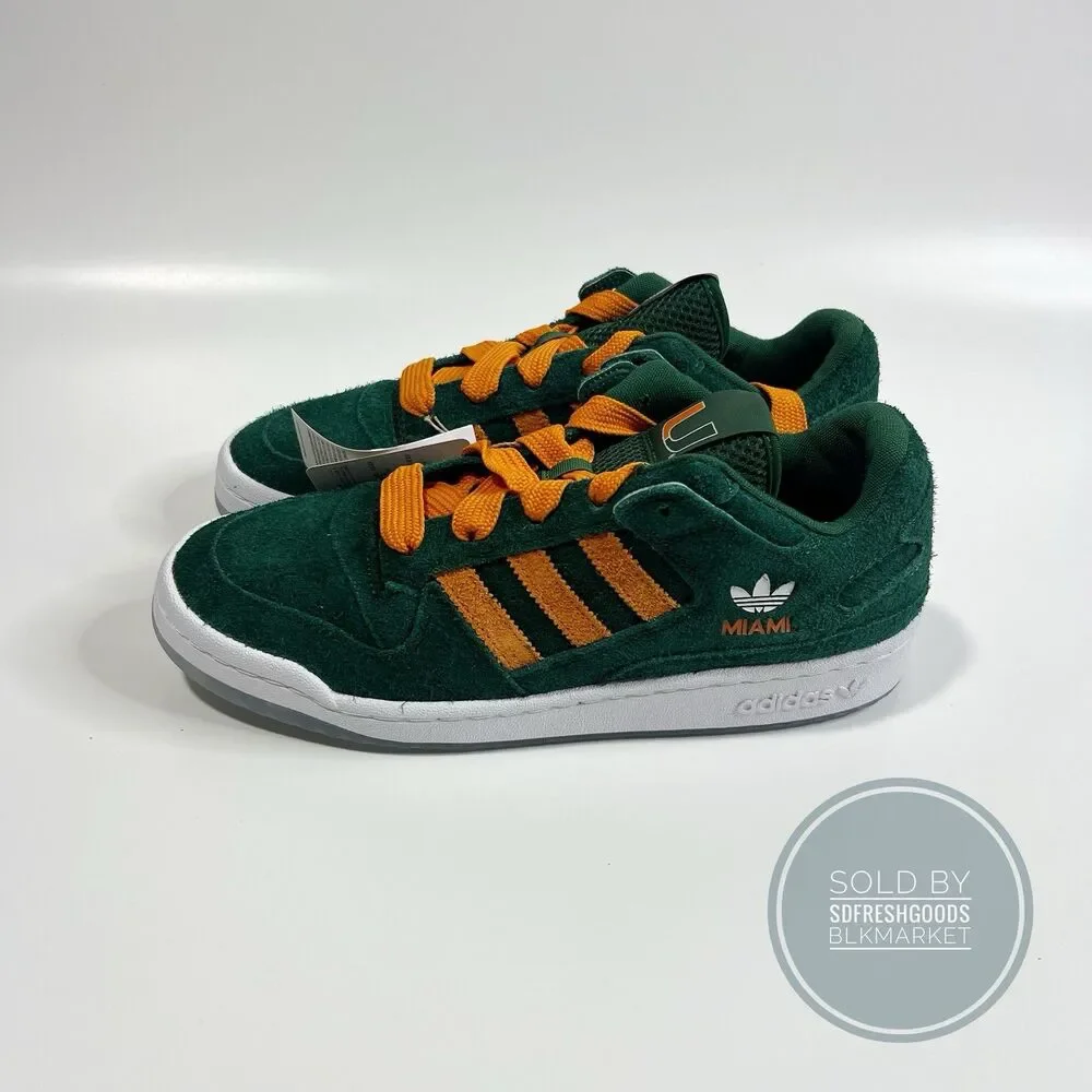 NCAA x Adidas Forum Low “MIAMI 2025” HQ7483 Men’s Shoes Sz 10